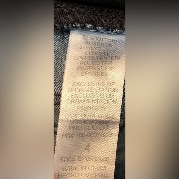 Democracy Absolution Booty Lift Jegging Blue Denim Stretch Distressed Size 4 - Picture 8 of 16